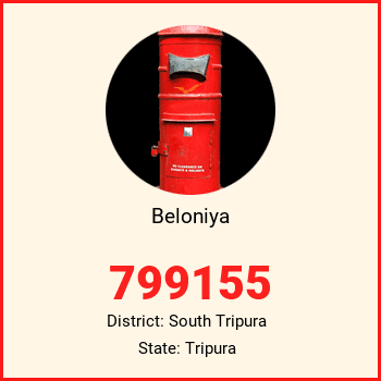 Beloniya pin code, district South Tripura in Tripura