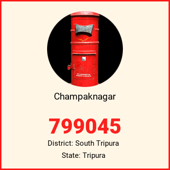 Champaknagar pin code, district South Tripura in Tripura