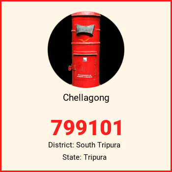 Chellagong pin code, district South Tripura in Tripura