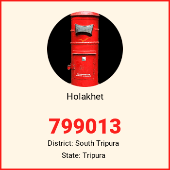 Holakhet pin code, district South Tripura in Tripura