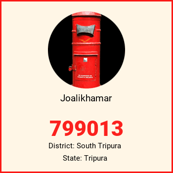Joalikhamar pin code, district South Tripura in Tripura