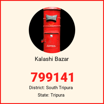 Kalashi Bazar pin code, district South Tripura in Tripura