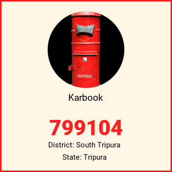 Karbook pin code, district South Tripura in Tripura