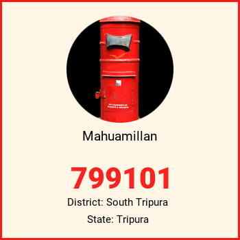 Mahuamillan pin code, district South Tripura in Tripura