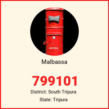Malbassa pin code, district South Tripura in Tripura