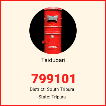 Taidubari pin code, district South Tripura in Tripura