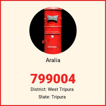 Aralia pin code, district West Tripura in Tripura