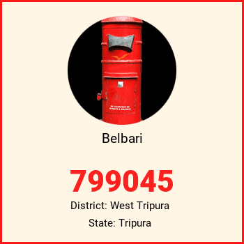 Belbari pin code, district West Tripura in Tripura
