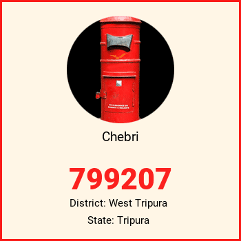 Chebri pin code, district West Tripura in Tripura
