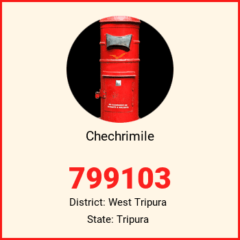 Chechrimile pin code, district West Tripura in Tripura