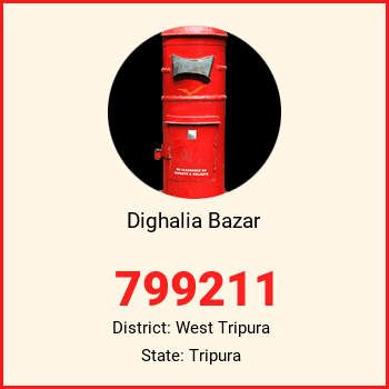 Dighalia Bazar pin code, district West Tripura in Tripura