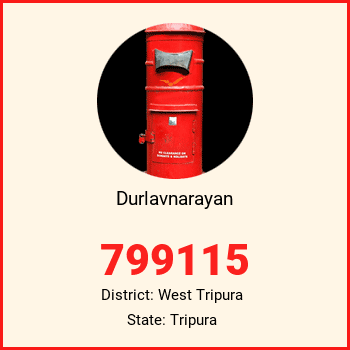 Durlavnarayan pin code, district West Tripura in Tripura