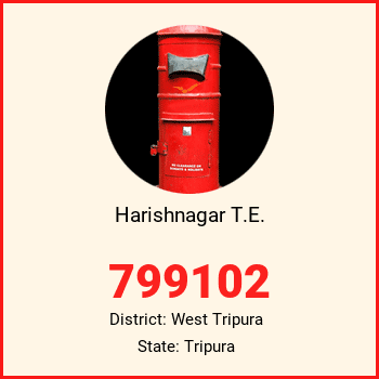 Harishnagar T.E. pin code, district West Tripura in Tripura