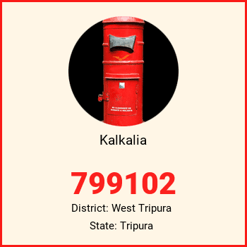 Kalkalia pin code, district West Tripura in Tripura