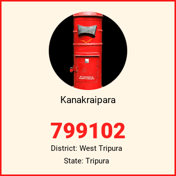 Kanakraipara pin code, district West Tripura in Tripura