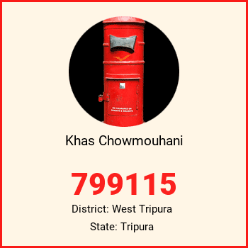 Khas Chowmouhani pin code, district West Tripura in Tripura