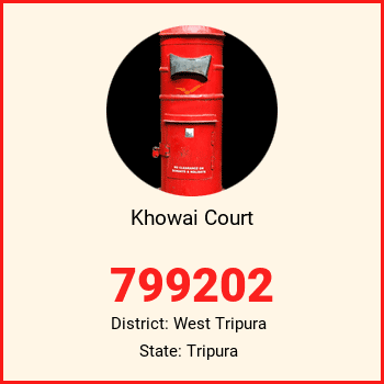 Khowai Court pin code, district West Tripura in Tripura