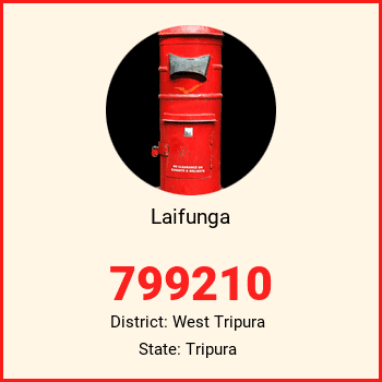 Laifunga pin code, district West Tripura in Tripura