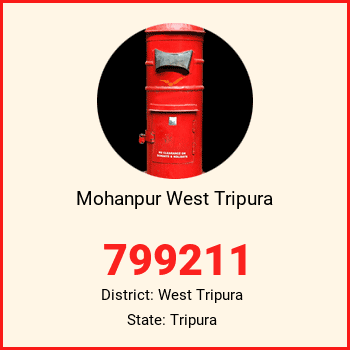 Mohanpur West Tripura pin code, district West Tripura in Tripura