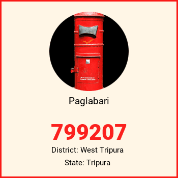 Paglabari pin code, district West Tripura in Tripura