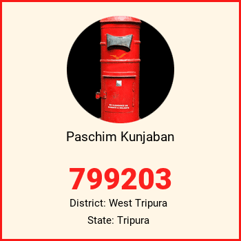Paschim Kunjaban pin code, district West Tripura in Tripura