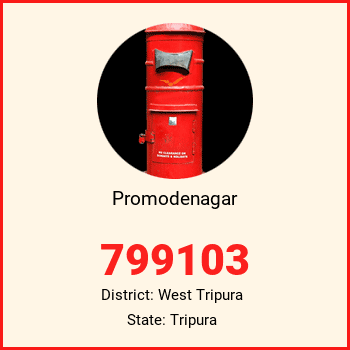 Promodenagar pin code, district West Tripura in Tripura