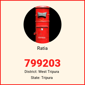 Ratia pin code, district West Tripura in Tripura