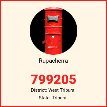 Rupacherra pin code, district West Tripura in Tripura