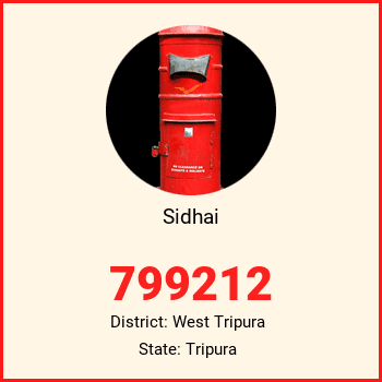 Sidhai pin code, district West Tripura in Tripura