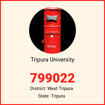 Tripura University pin code, district West Tripura in Tripura