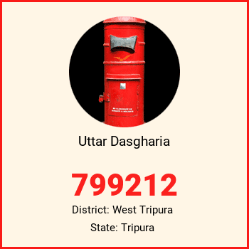 Uttar Dasgharia pin code, district West Tripura in Tripura