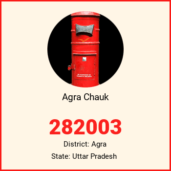 Agra Chauk pin code, district Agra in Uttar Pradesh