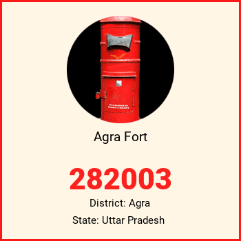 Agra Fort pin code, district Agra in Uttar Pradesh