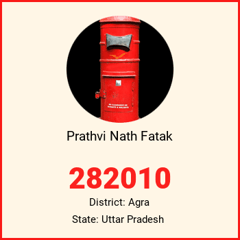 Prathvi Nath Fatak pin code, district Agra in Uttar Pradesh