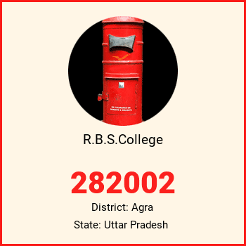 R.B.S.College pin code, district Agra in Uttar Pradesh