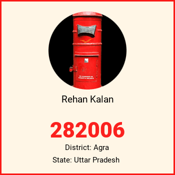 Rehan Kalan pin code, district Agra in Uttar Pradesh