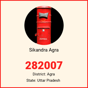 Sikandra Agra pin code, district Agra in Uttar Pradesh