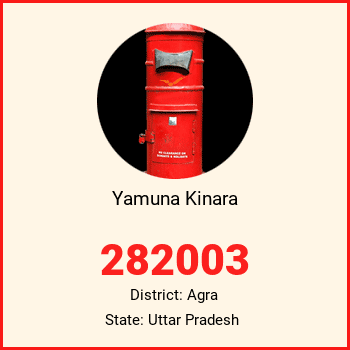 Yamuna Kinara pin code, district Agra in Uttar Pradesh