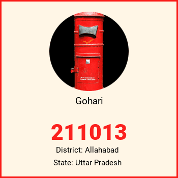 Gohari pin code, district Allahabad in Uttar Pradesh