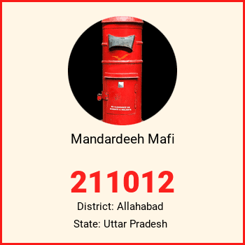 Mandardeeh Mafi pin code, district Allahabad in Uttar Pradesh
