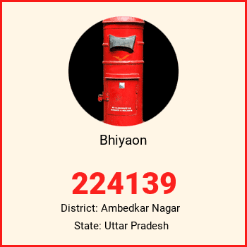 Bhiyaon pin code, district Ambedkar Nagar in Uttar Pradesh