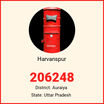 Harvanspur pin code, district Auraiya in Uttar Pradesh