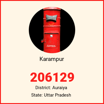 Karampur pin code, district Auraiya in Uttar Pradesh