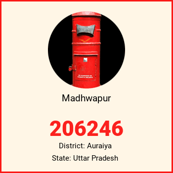 Madhwapur pin code, district Auraiya in Uttar Pradesh