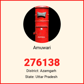 Amuwari pin code, district Azamgarh in Uttar Pradesh