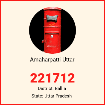 Amaharpatti Uttar pin code, district Ballia in Uttar Pradesh