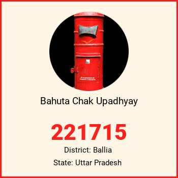 Bahuta Chak Upadhyay pin code, district Ballia in Uttar Pradesh