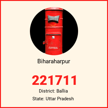 Biharaharpur pin code, district Ballia in Uttar Pradesh