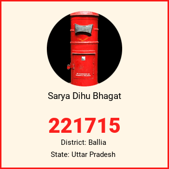 Sarya Dihu Bhagat pin code, district Ballia in Uttar Pradesh