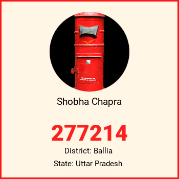 Shobha Chapra pin code, district Ballia in Uttar Pradesh